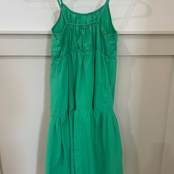 Zara Girls Green Tiered Sleeveless Dress Size Medium - Picture 3 of 4